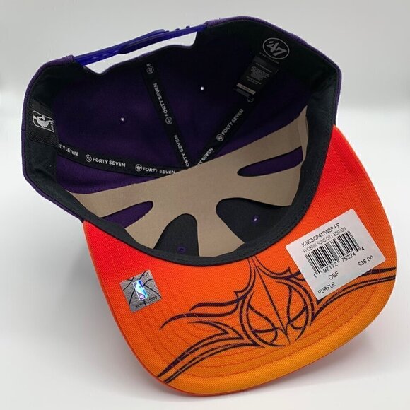 Phoenix Suns NBA Purple Orange 47 Brand Captain Snapback Hat New - Picture 4 of 6